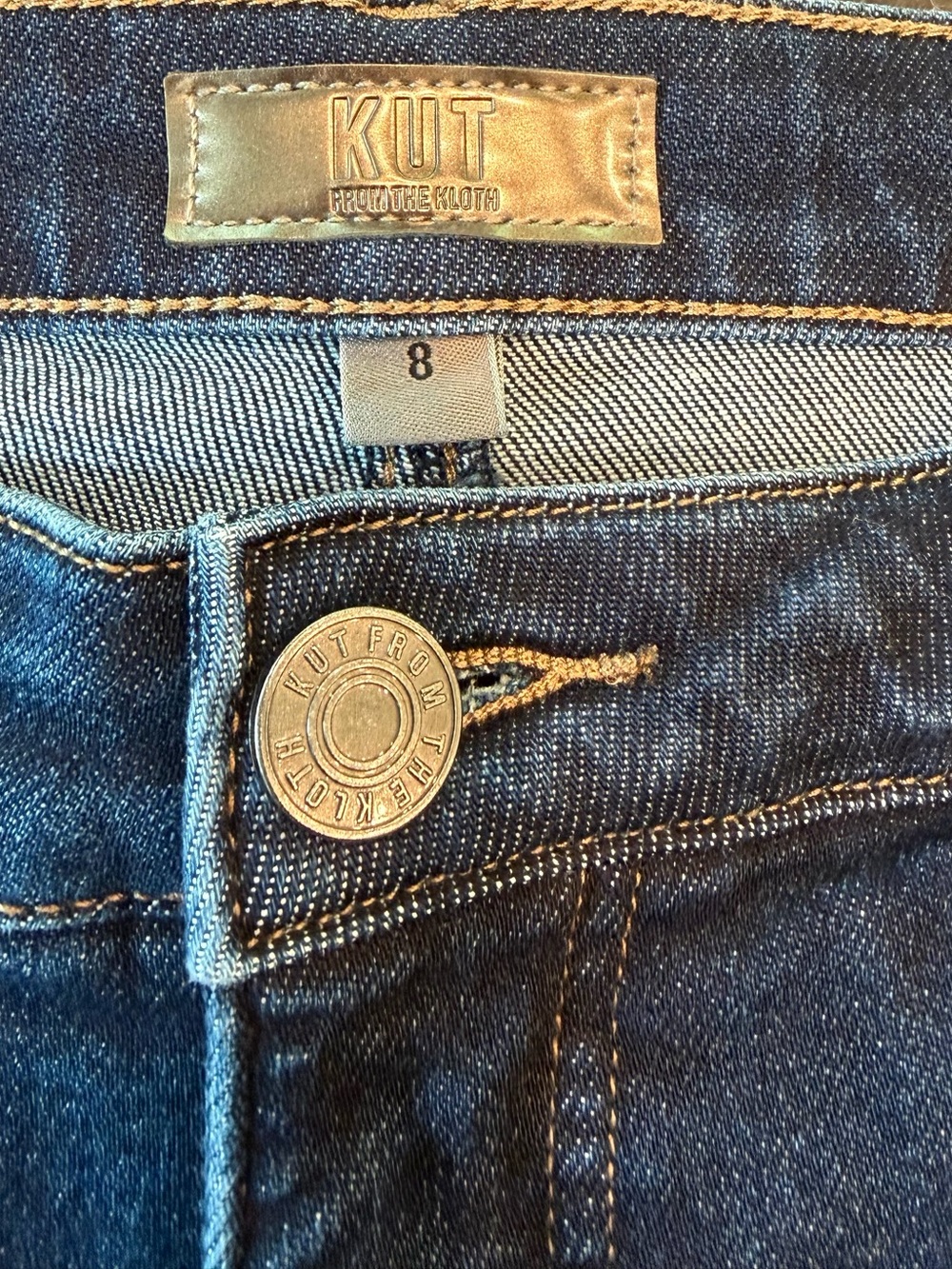 KUT From The Kloth Reese Fab Ab High Rise Straight Leg Jeans Dark Wash 8 - Picture 6 of 11